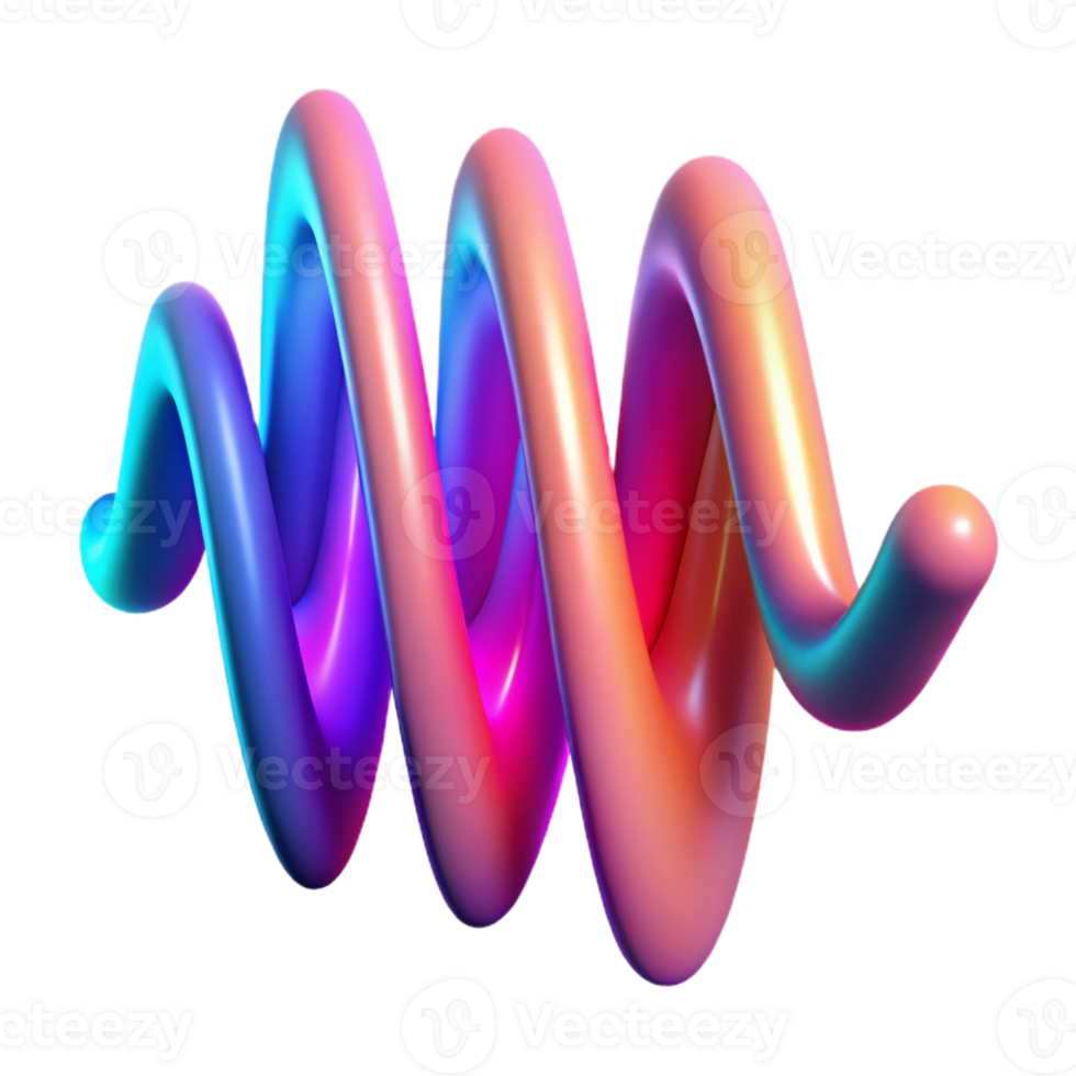 vibrant creative Abstract Sound Wave Visualization original png