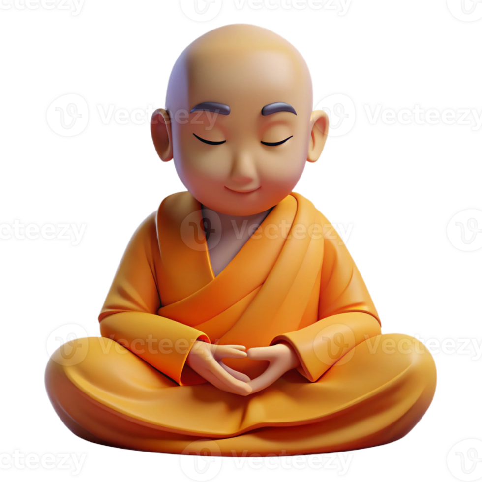 stunning traditional Portrait of a Serene Buddhist Monk Medi exclusive png