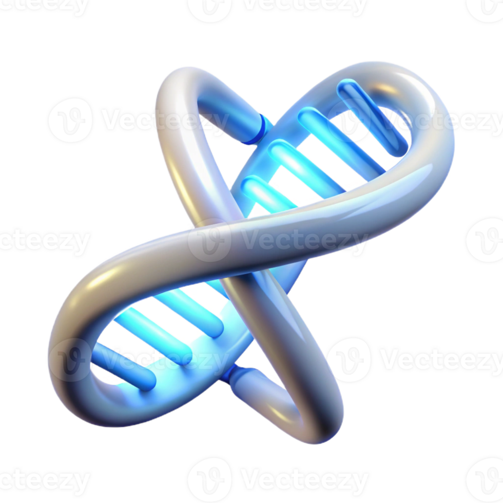 serene contemporary A Dna Double Helix Rotating Slowly Glow high resolution png