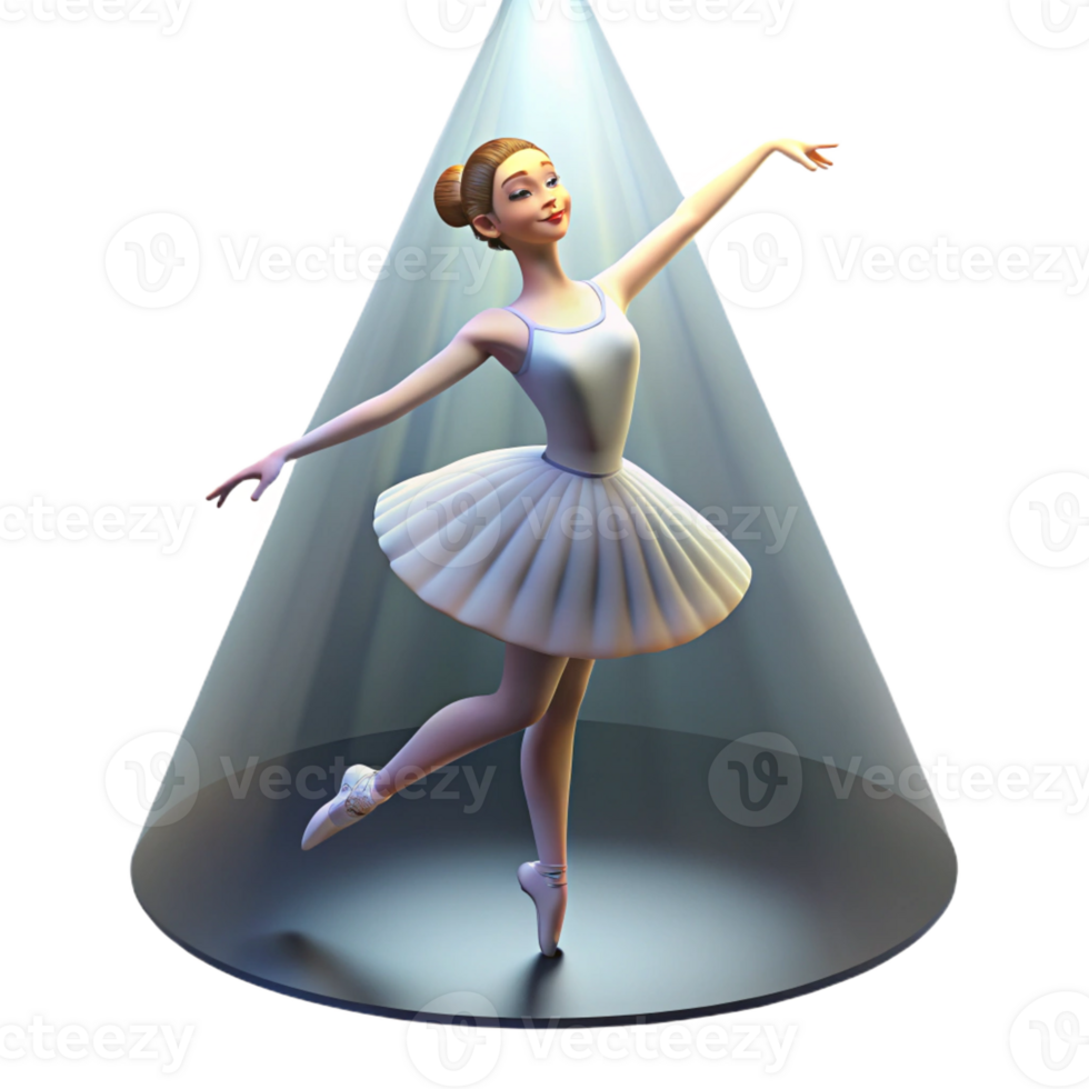 elegant artistic Portrait of a Graceful Ballerina in a Fl png