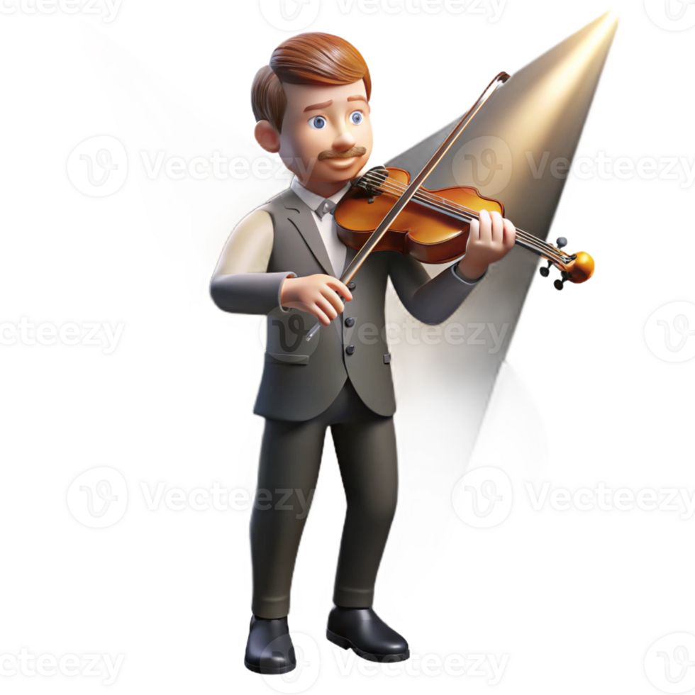 dramatic contemporary Portrait of a Melancholic Musician With detailed png