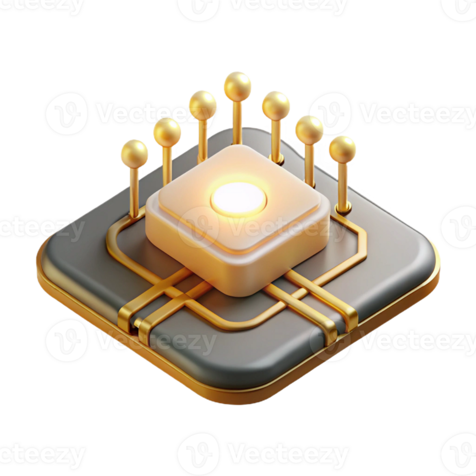 serene contemporary A Single Levitating Circuit Board with I png