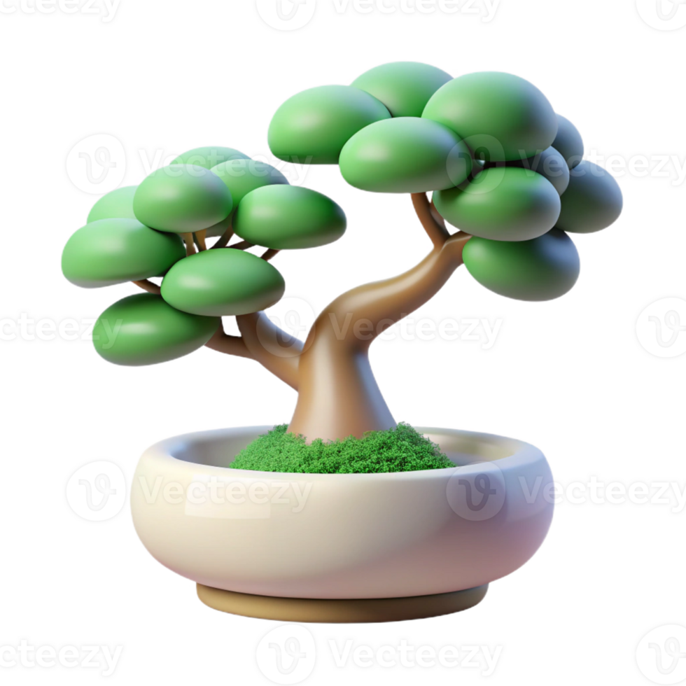 extraordinary creative A Bonsai Tree in a Minimalist Setting So detailed png