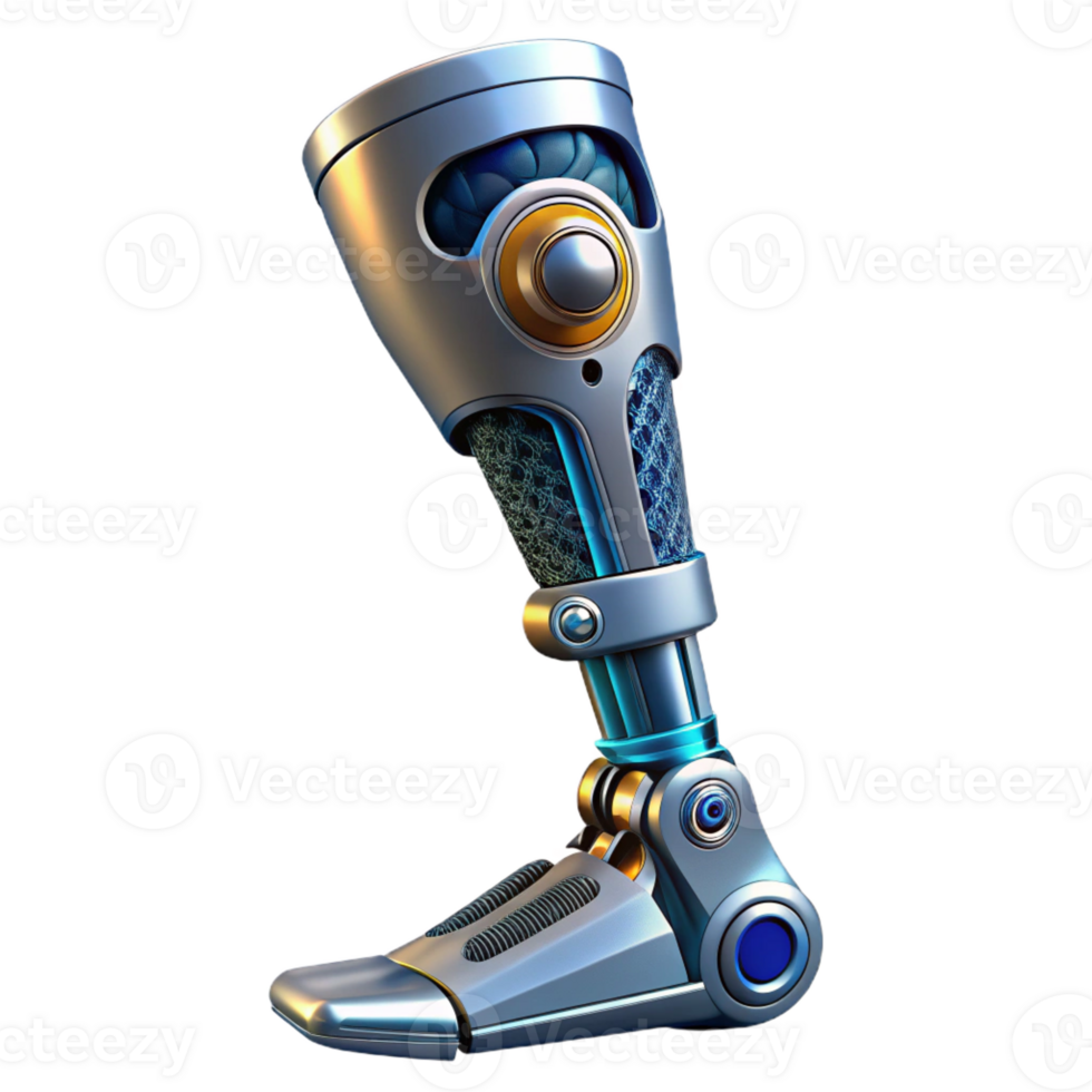 magnificent creative A Futuristic Prosthetic Leg with Intrica high quality png