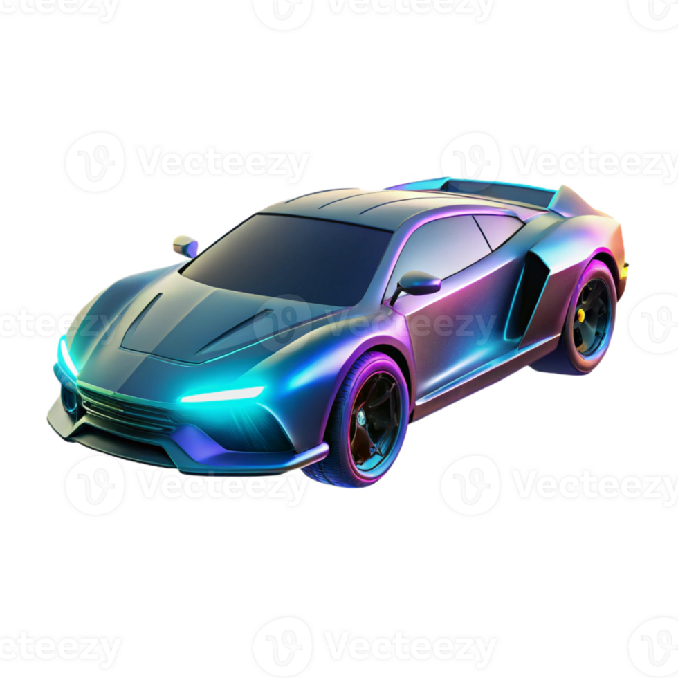 wonderful vintage A Futuristic Sports Car Hovering Above The authentic png