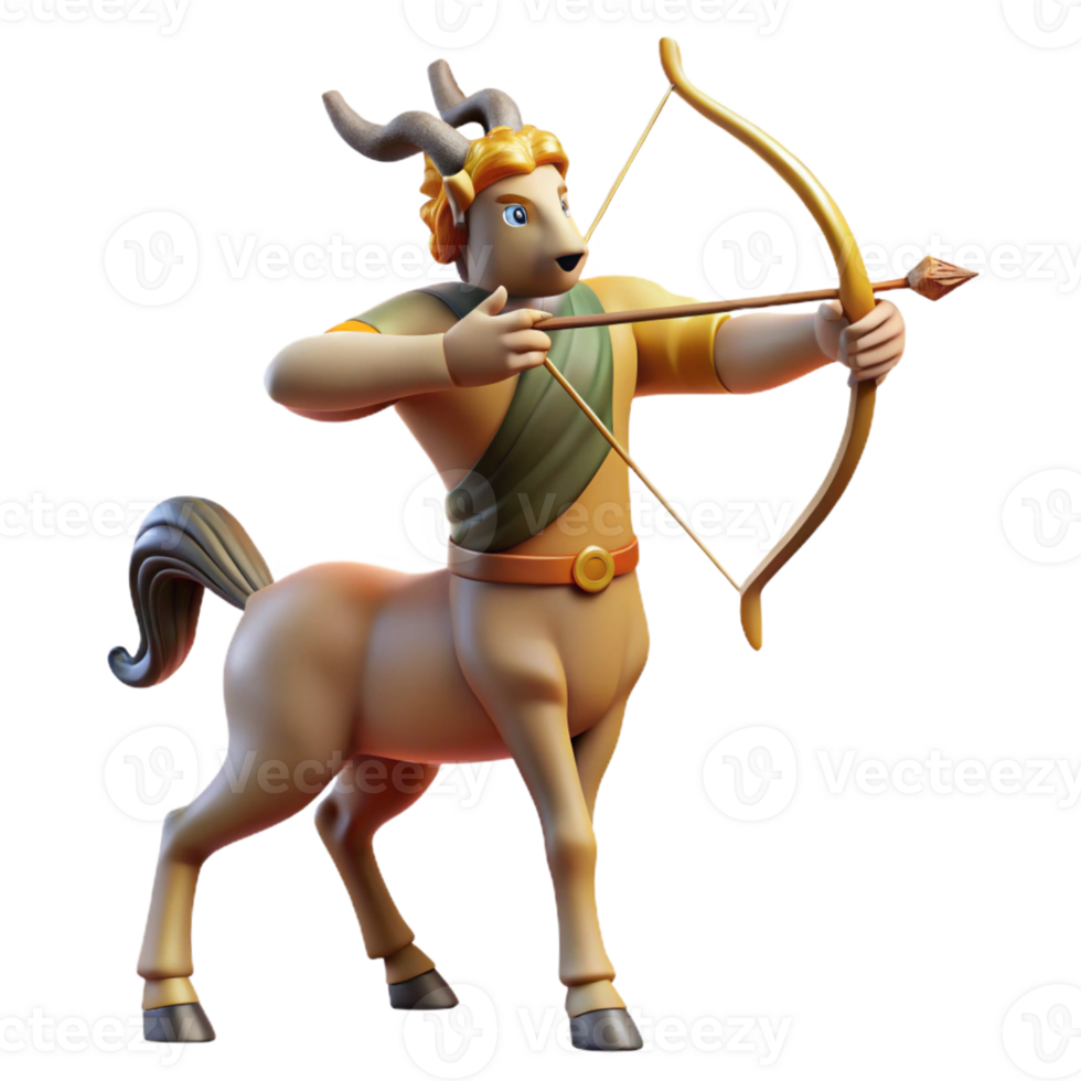 dramatic minimalist A Stoic Centaur Archer Aiming at a Distant high quality png