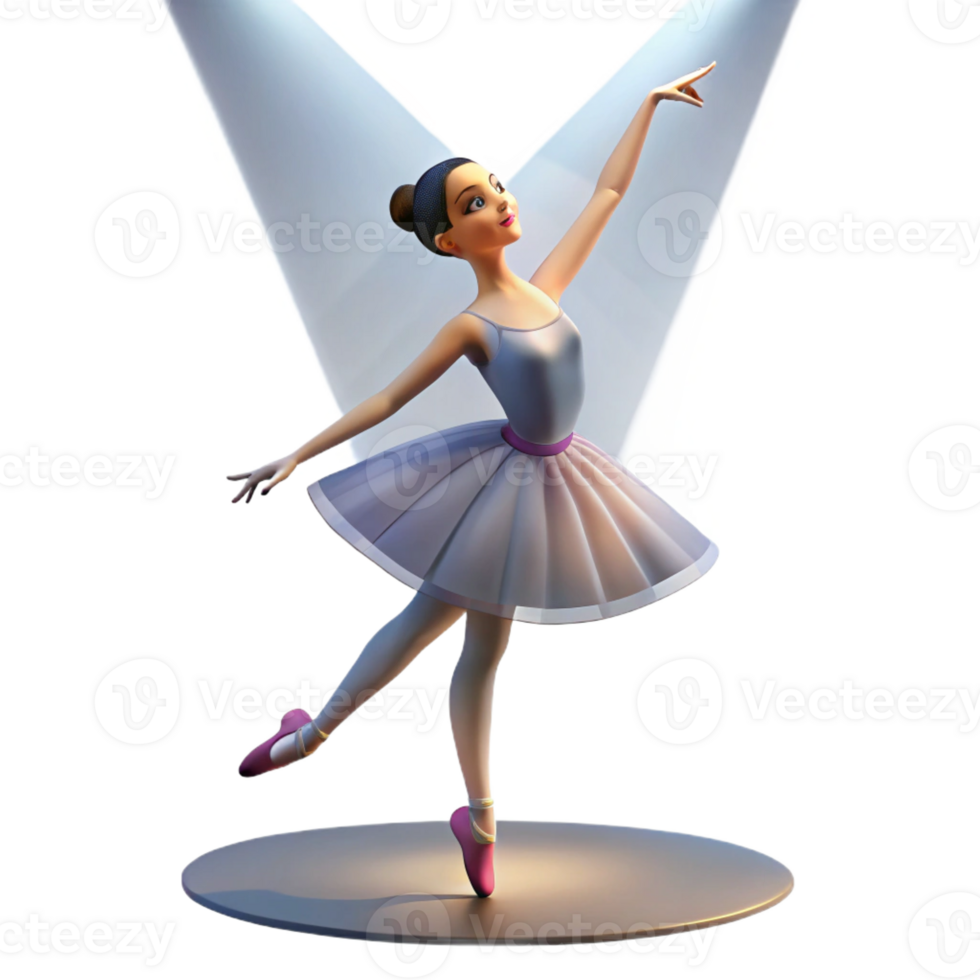 dramatic creative Portrait of a Graceful Ballerina in a Fl professional png
