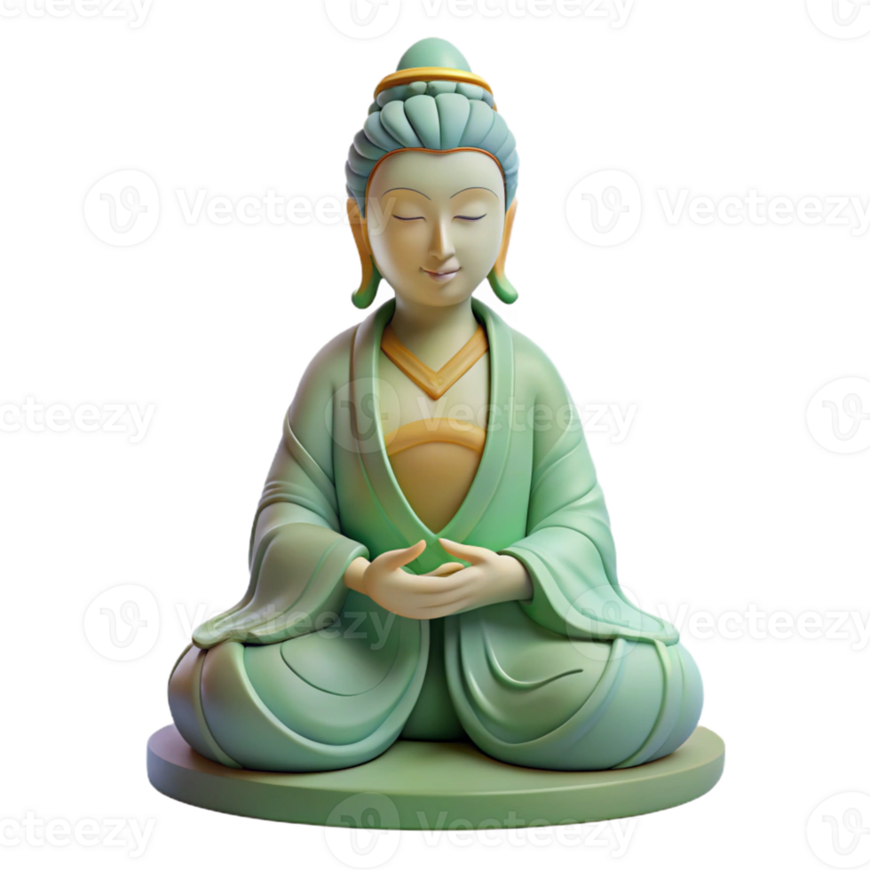 beautiful contemporary A Serene Depiction of Kwan Yin the Buddh exclusive png