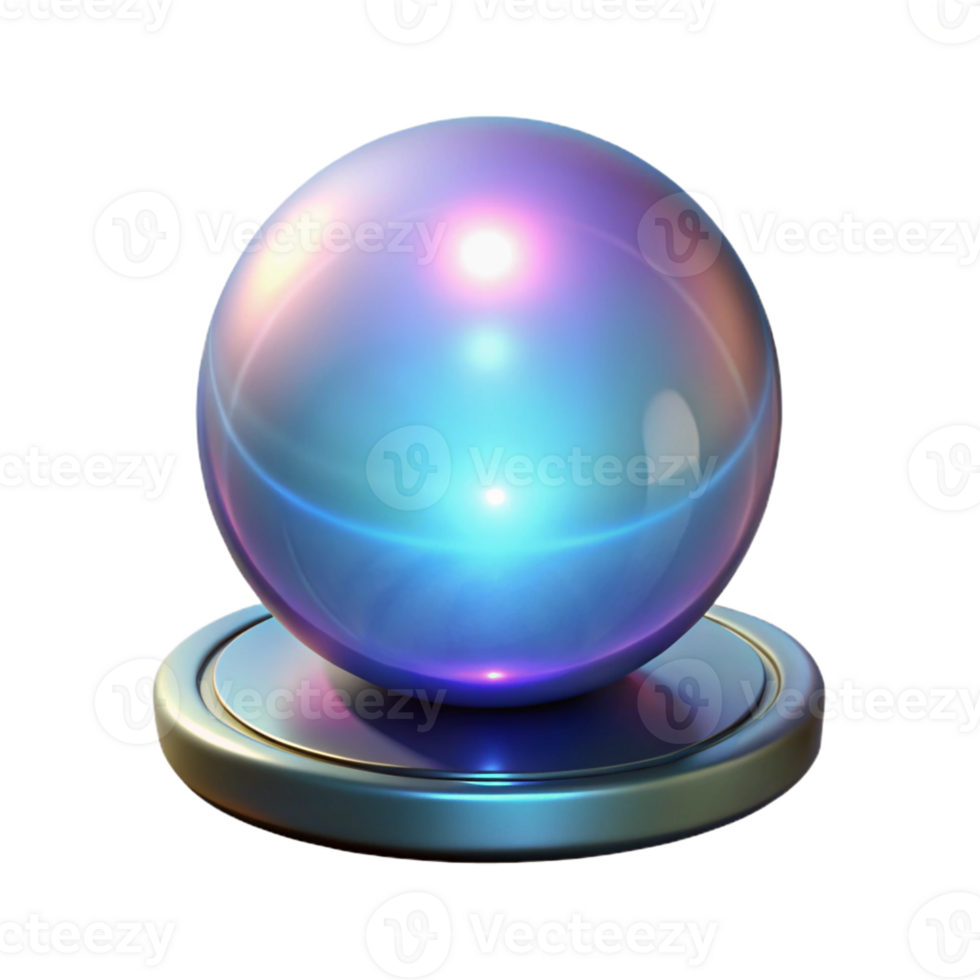 elegant abstract Holographic Orb Levitation Effect detailed png