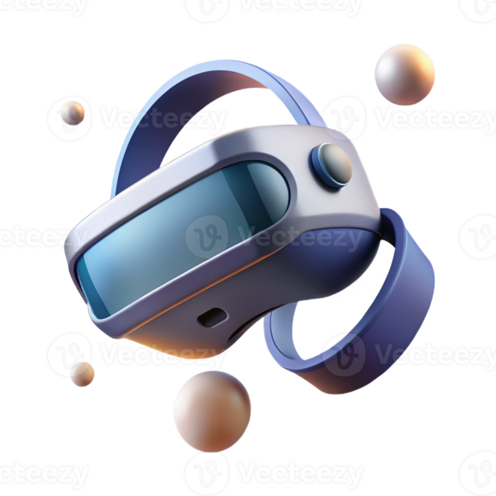 beautiful contemporary A Virtual Reality Headset Floating in Mi 4K png