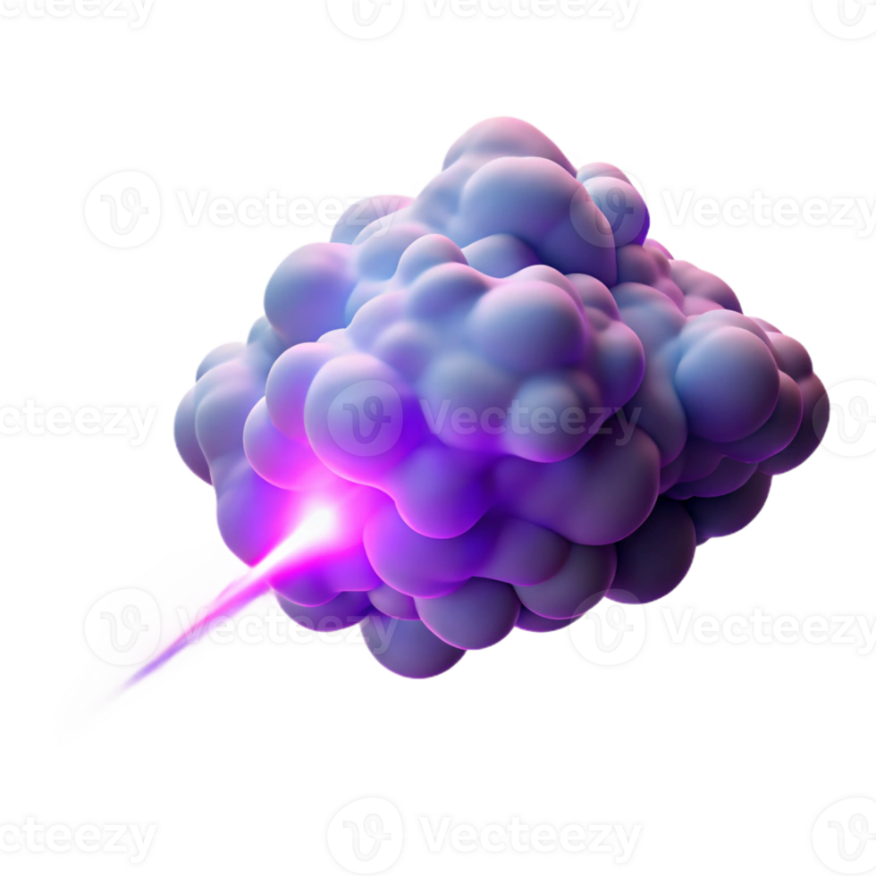 impressive minimalist Vibrant Smoke Cloud Illuminated high resolution png