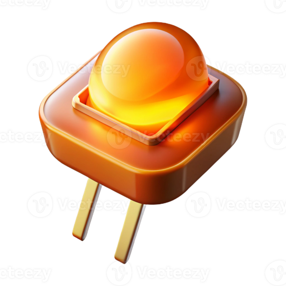 elegant classic A Single Glowing Transistor Magnified T detailed png