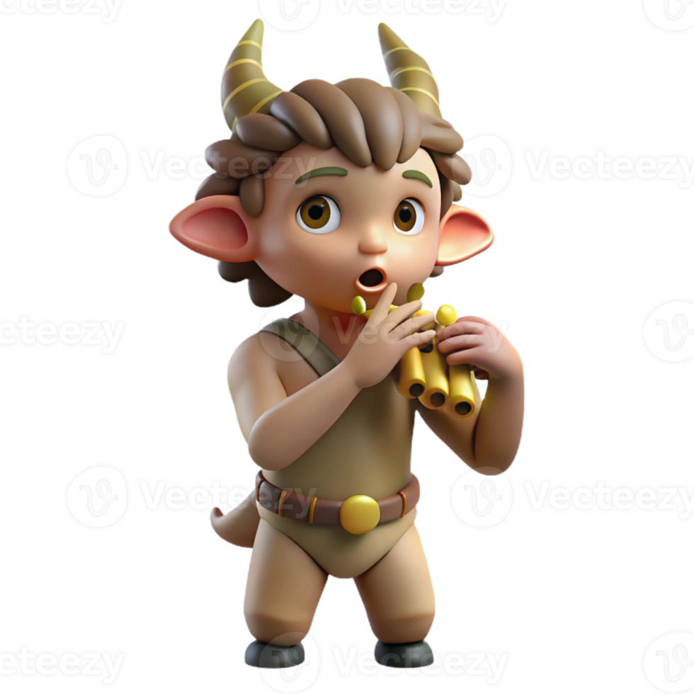 extraordinary modern A Playful Satyr Playing a Pan Flute Idyl high quality png