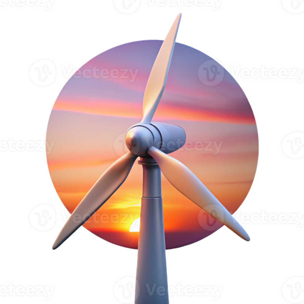 magnificent rustic A Wind Turbine Its Blades Spinning Agai authentic png