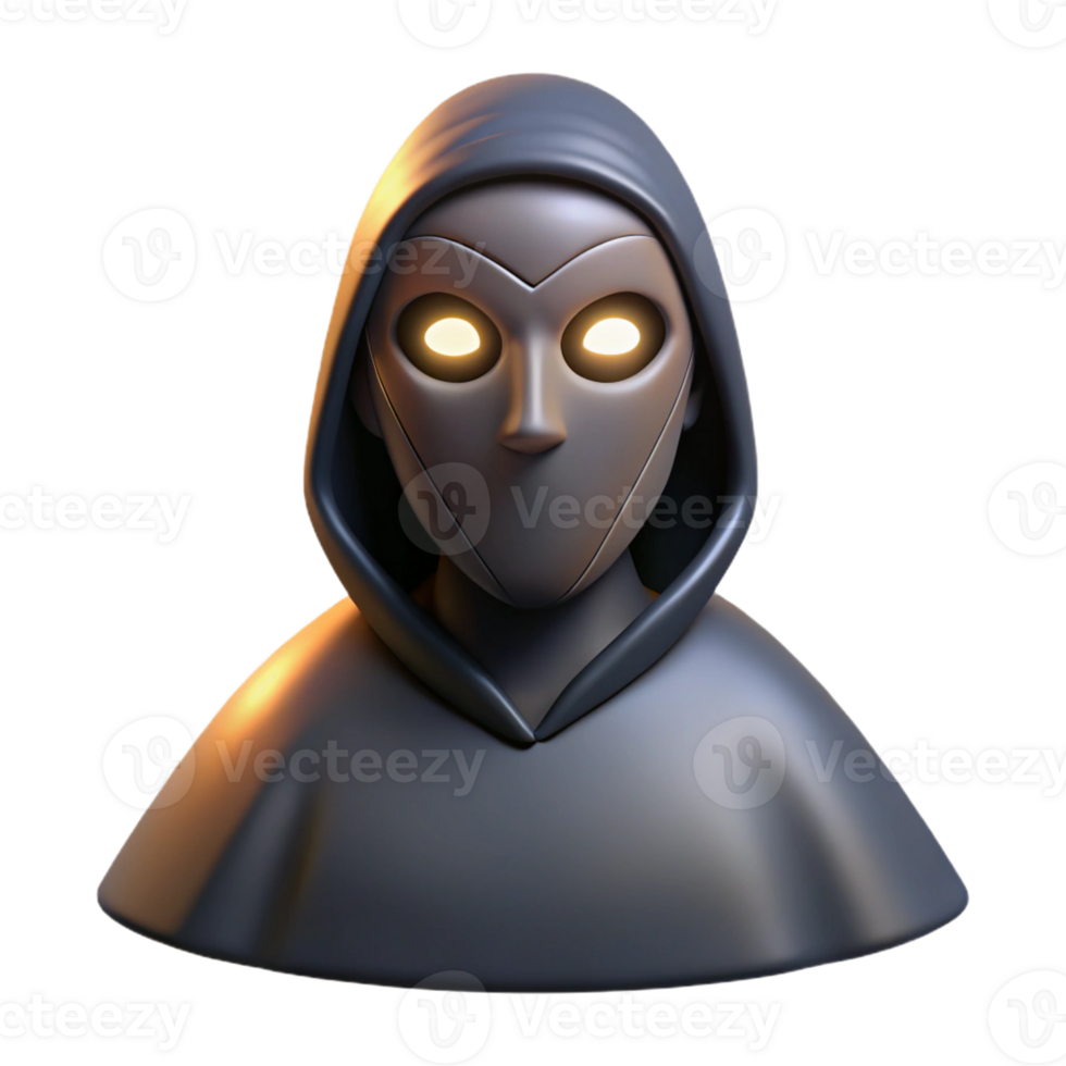 impressive contemporary Portrait of a Mysterious Masked Figure Wi png