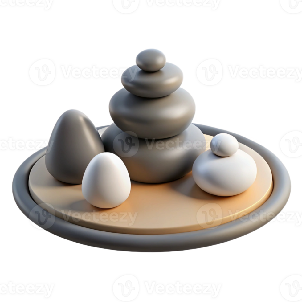 extraordinary abstract Zen Garden Pebbles in a Pattern high quality png