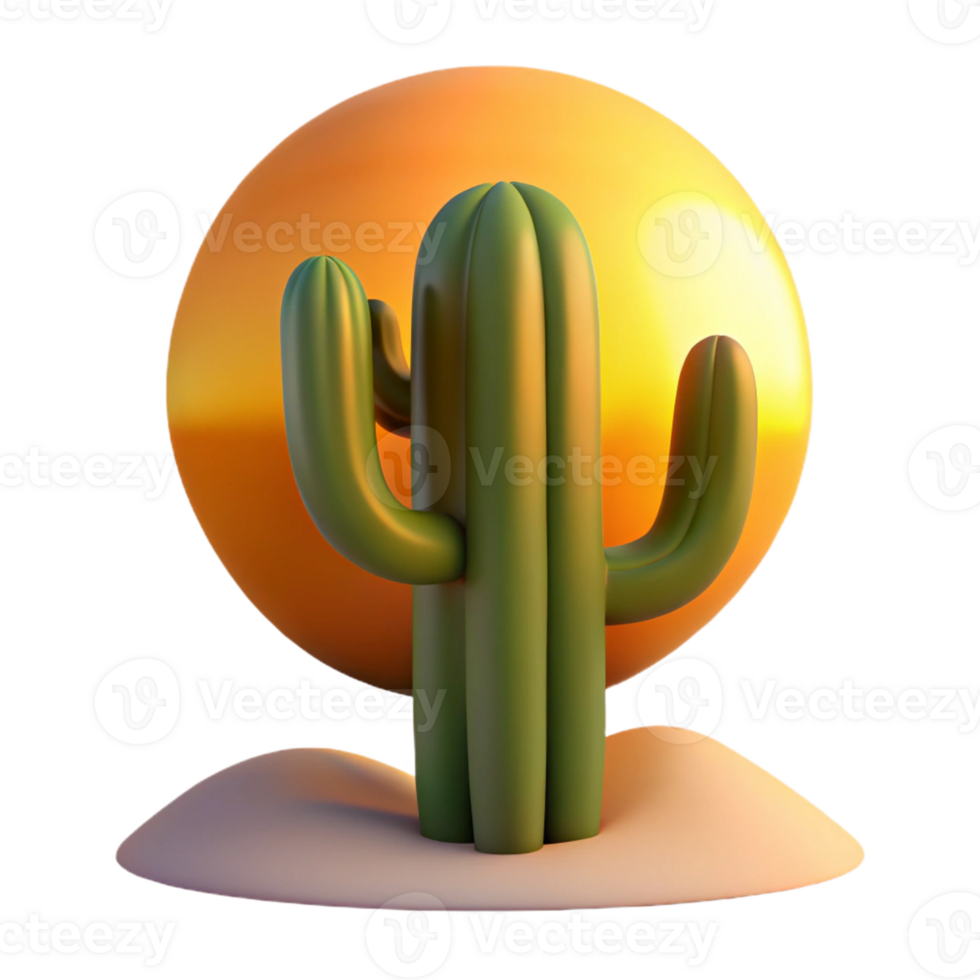 wonderful contemporary A Desert Cactus at Sunset Warm Hues And high resolution png