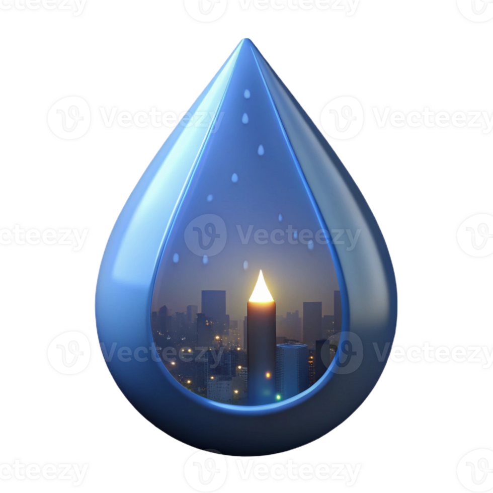 vibrant vintage A Single Perfectly Formed Raindrop on a W professional png