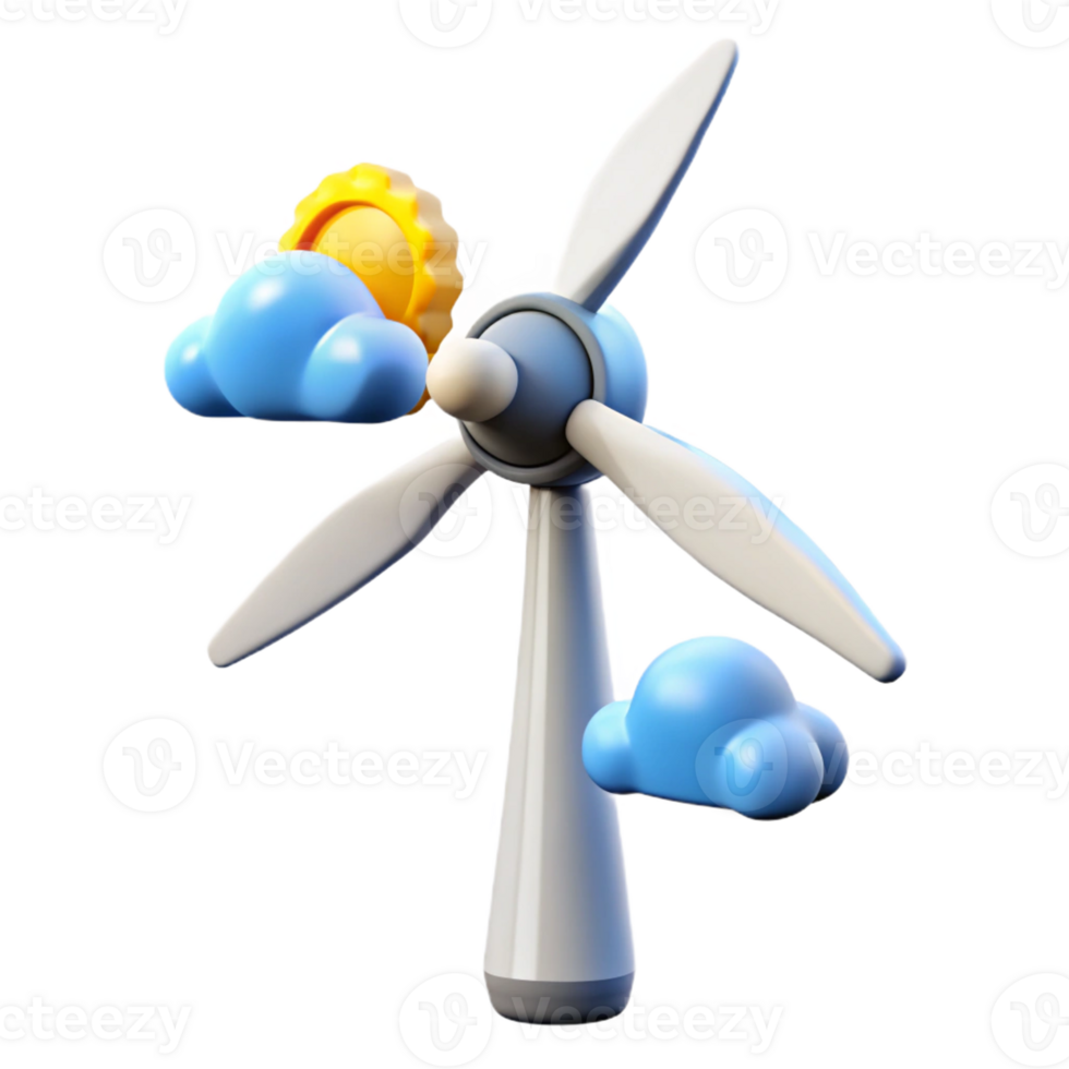stunning artistic A Wind Turbine Generating Electricity Dy detailed png