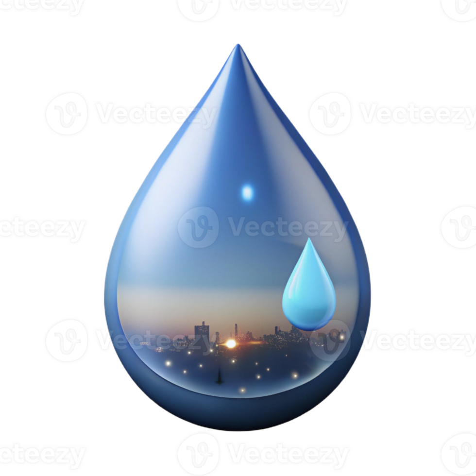 elegant artistic A Single Perfectly Formed Raindrop on a W high resolution png