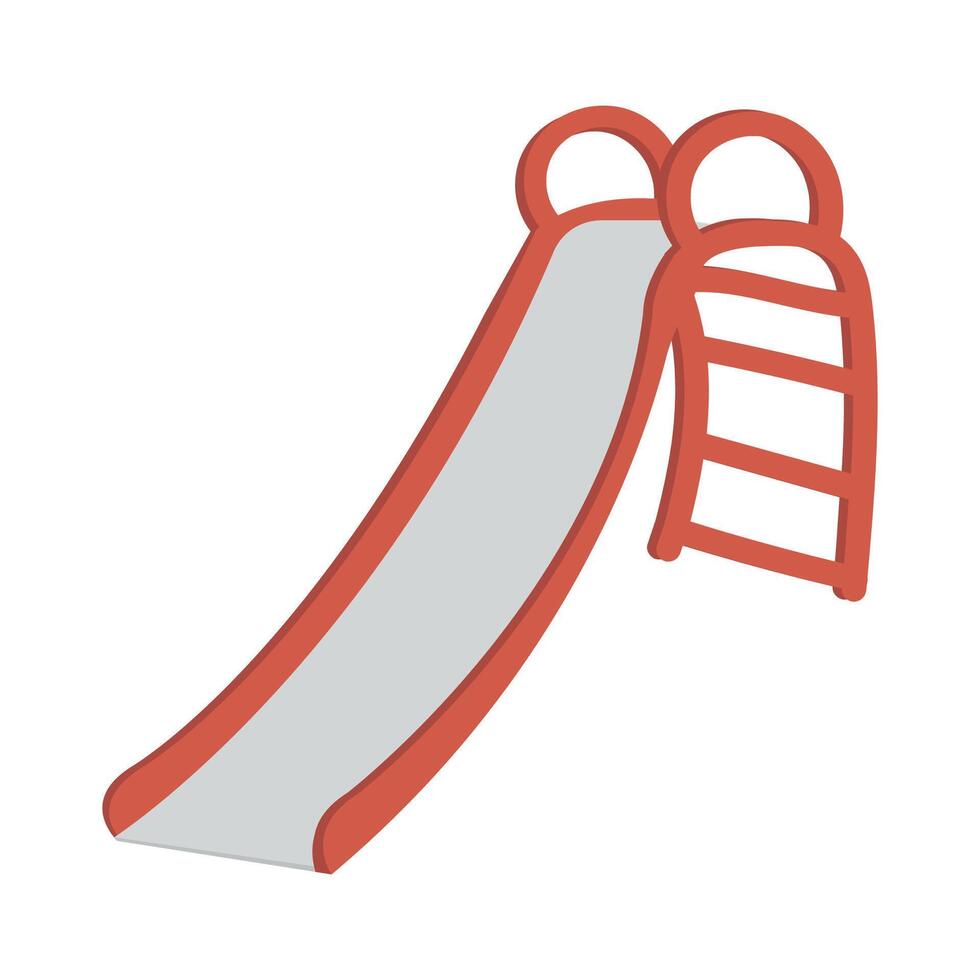 Having fun on playground slide vector