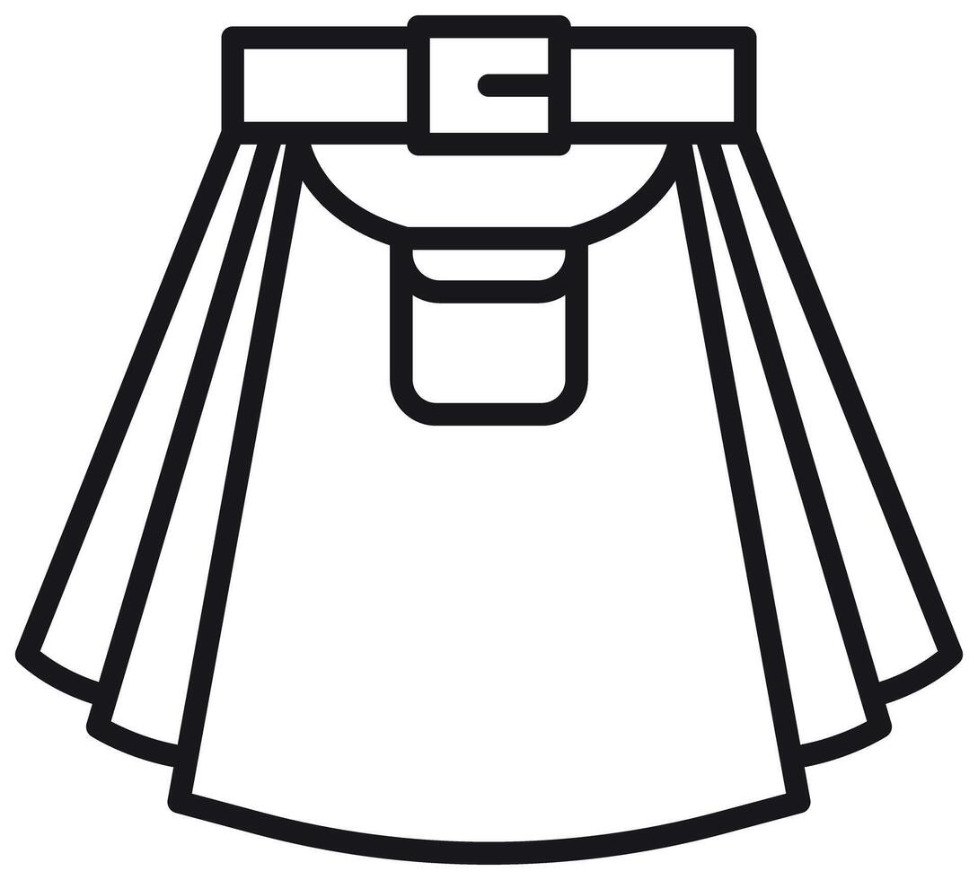 Kilt icon. Trendy Kilt logo concept on white background from Clothes collection. vector