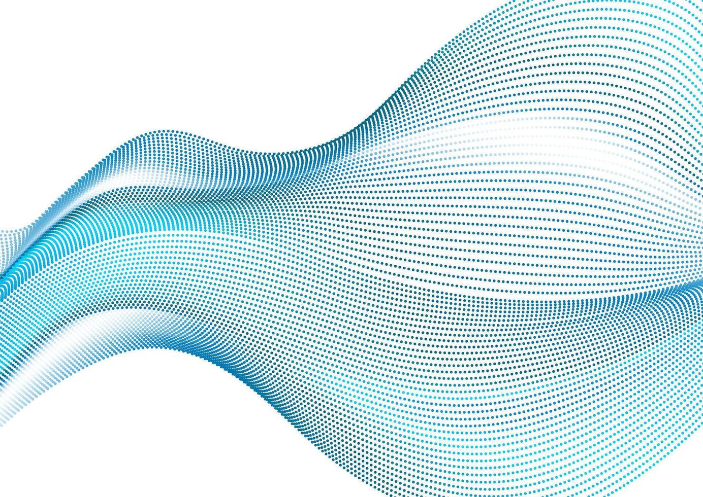 Sci-fi abstract minimal background with dotted wavy lines vector