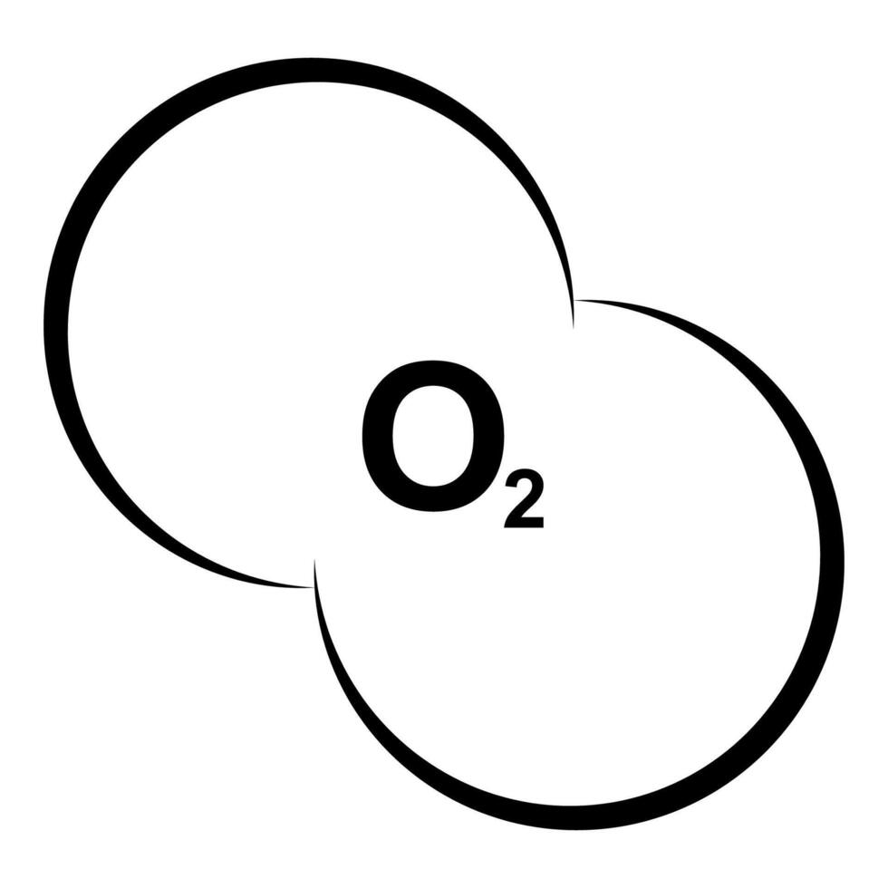 Oxygen Embrace, Halves United, Life Breath molecule gas, symbol air vector