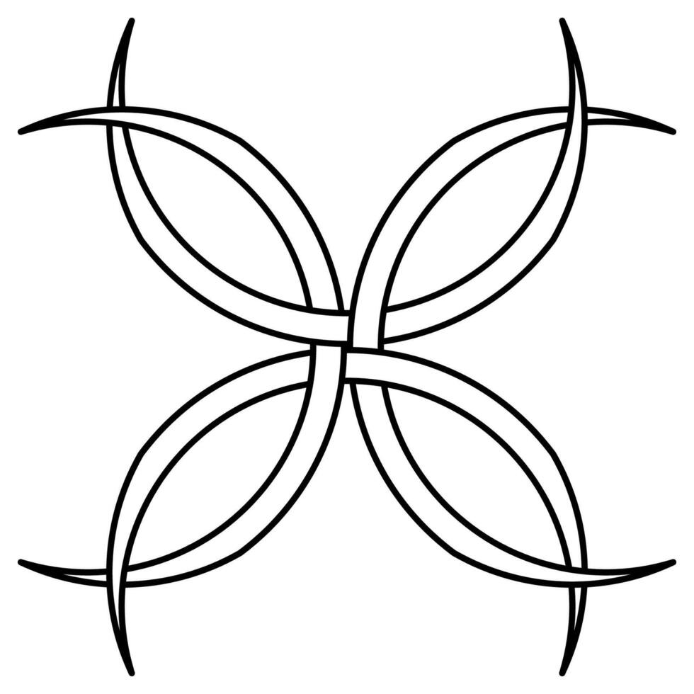 Intricate Celtic Knot Symbol quatrefoil knot, symbolizing interconnectedness, eternity balance vector