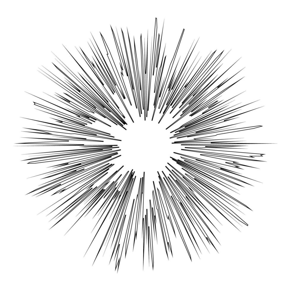 Radiant Burst of Dynamic Energy, starburst with radiating lines vector