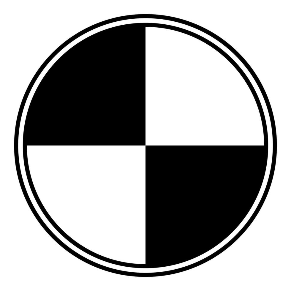 Center Of Gravity Symbol, Bold Geometric Symbol in High Contrast vector