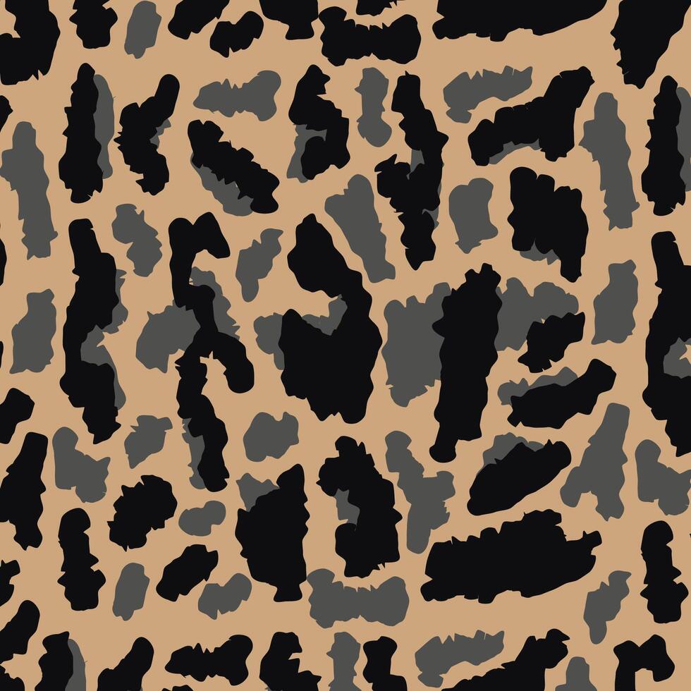 Leopard cat camouflage fabric print pattern background animal wallpaper vector