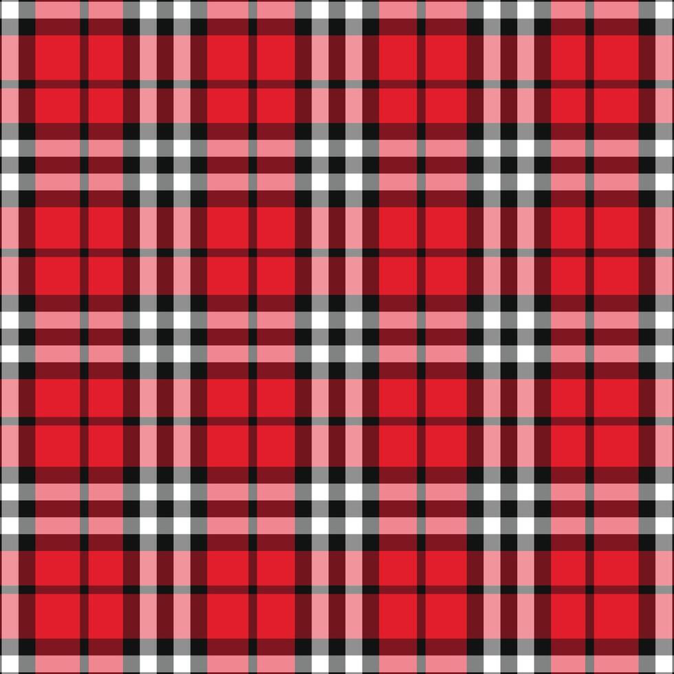 fashion red scottish tartan plaid checkered stripes fabric print pattern background vector