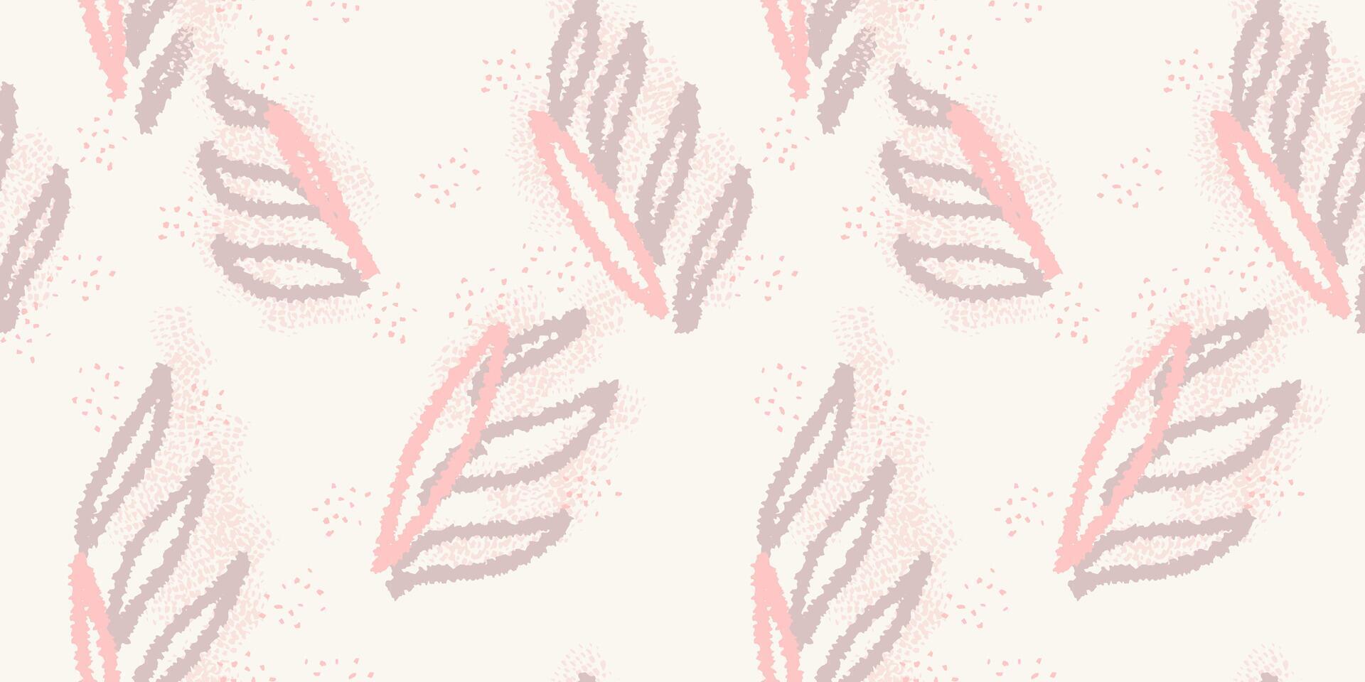 Abstract sketch organic shapes seamless pattern on a pastel light background. hand drawn colorful unique forms print. Contemporary minimalist ornament. vector