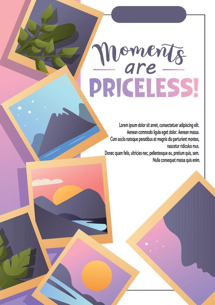 Photo memories promotional poster vector