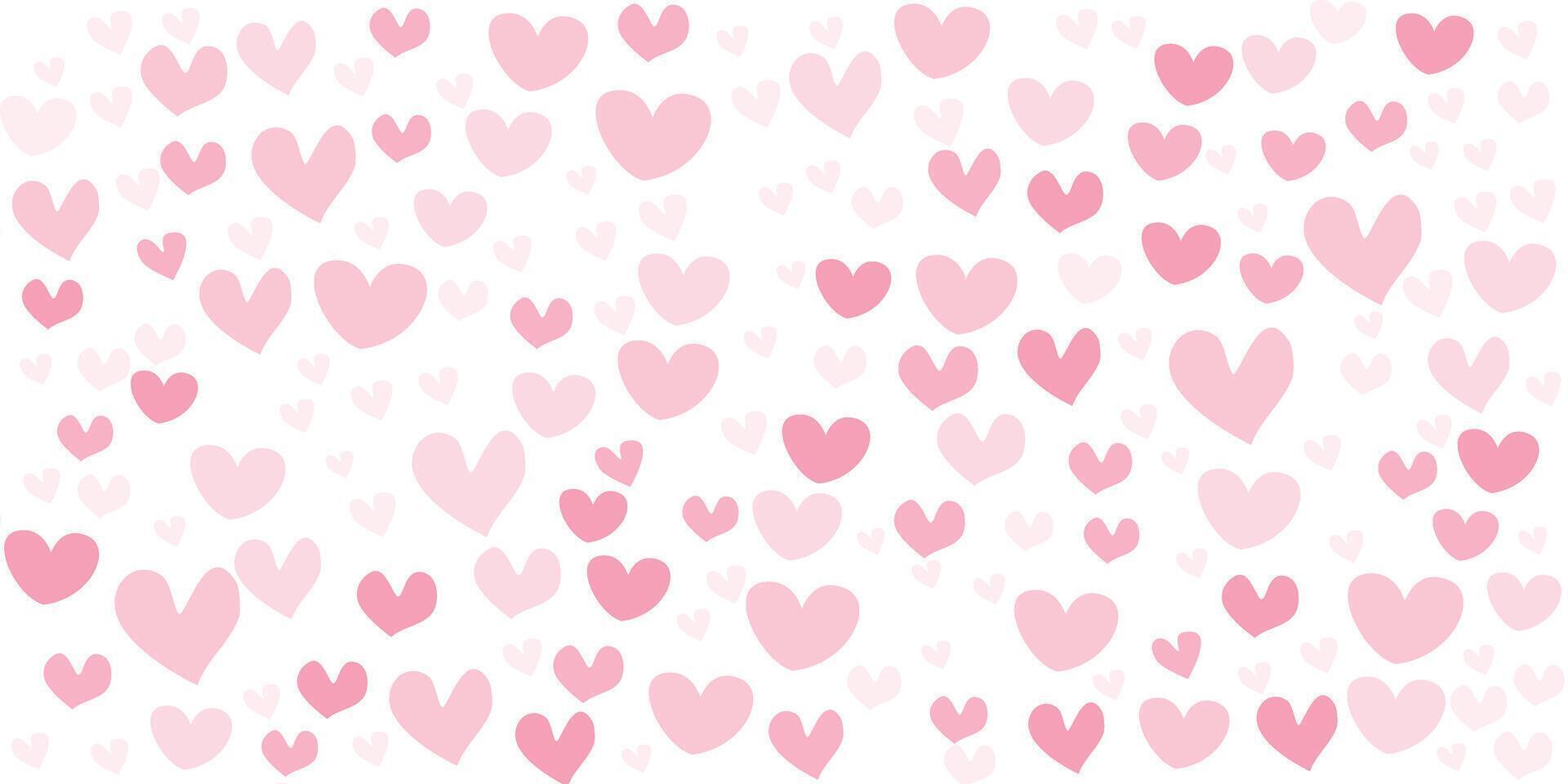floating pink hearts with Transparent background for romantic and love-themed designs vector