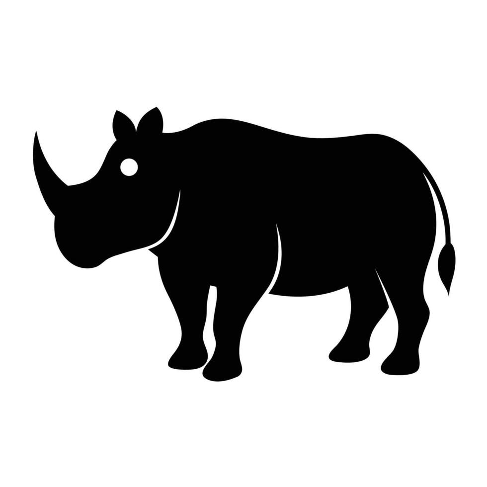 Rhinoceros Silhouette Clipart Icon for Design vector