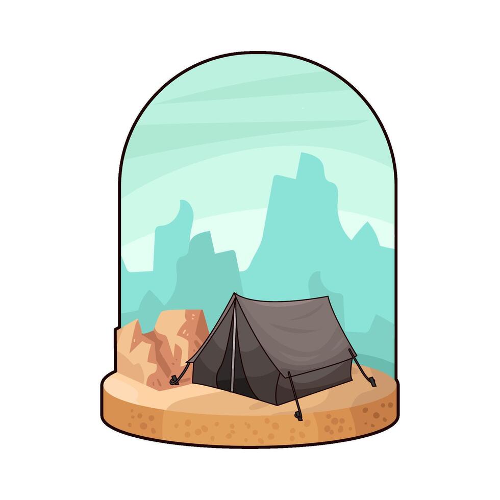 black comfortable tent vector