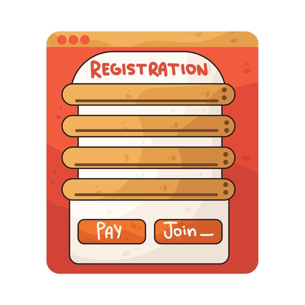 webinar registration form vector