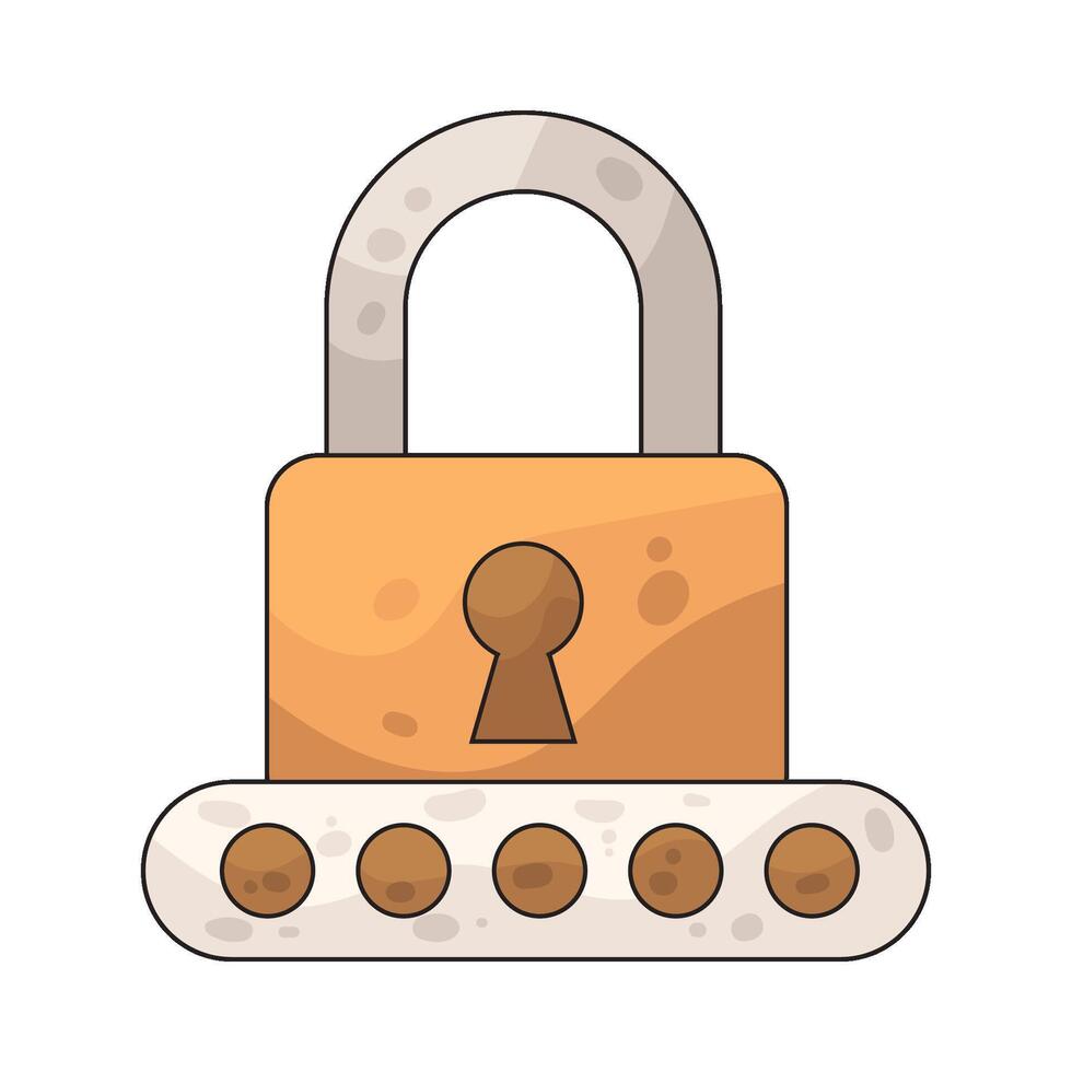 illustration of lock password vector