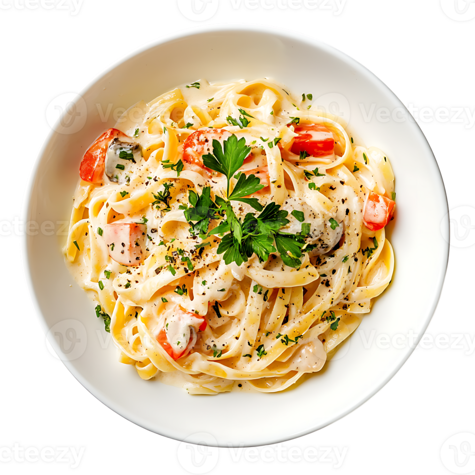 A white plate topped with pasta and tomatoes png