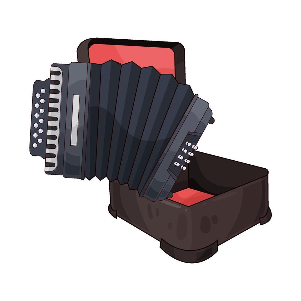 black antique accordion vector
