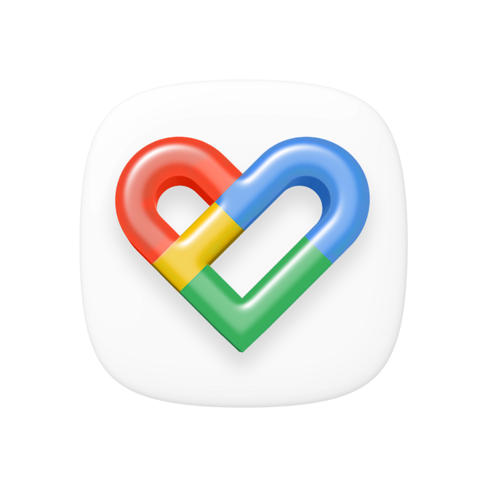 Google Fit app icon on transparent background png