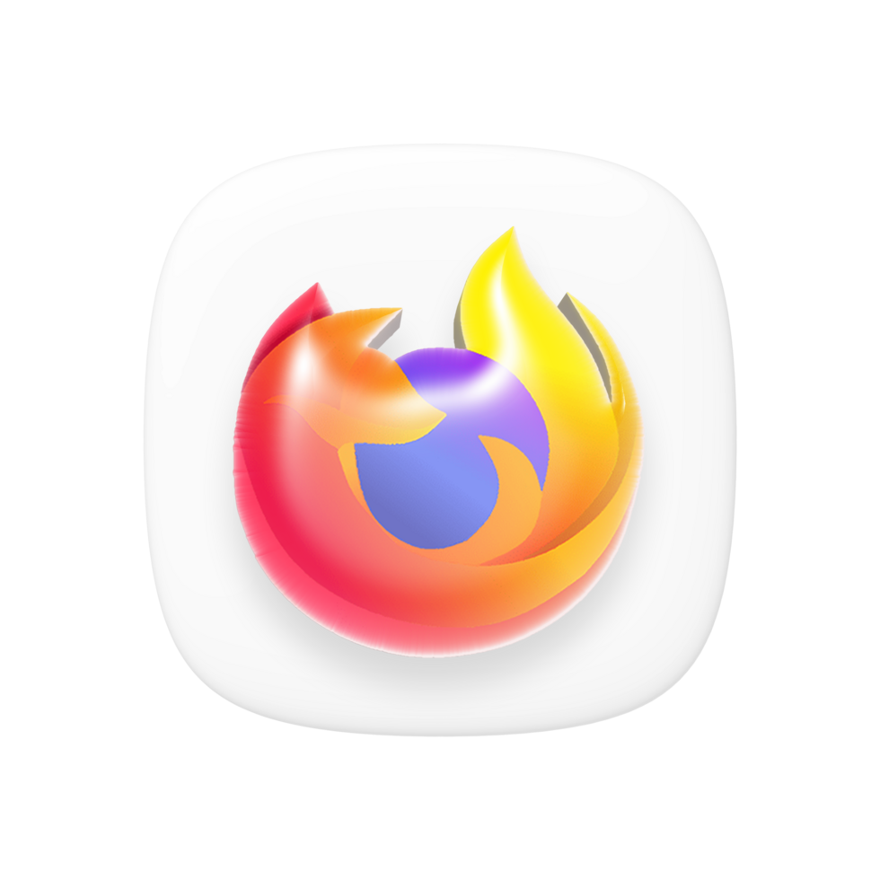 Firefox app icon on transparent background png