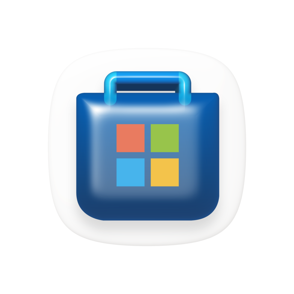 Microsoft Store app icon on transparent background png