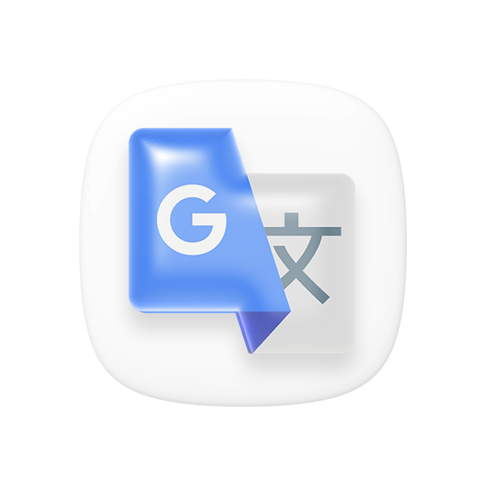 Google translate app icon on transparent background png