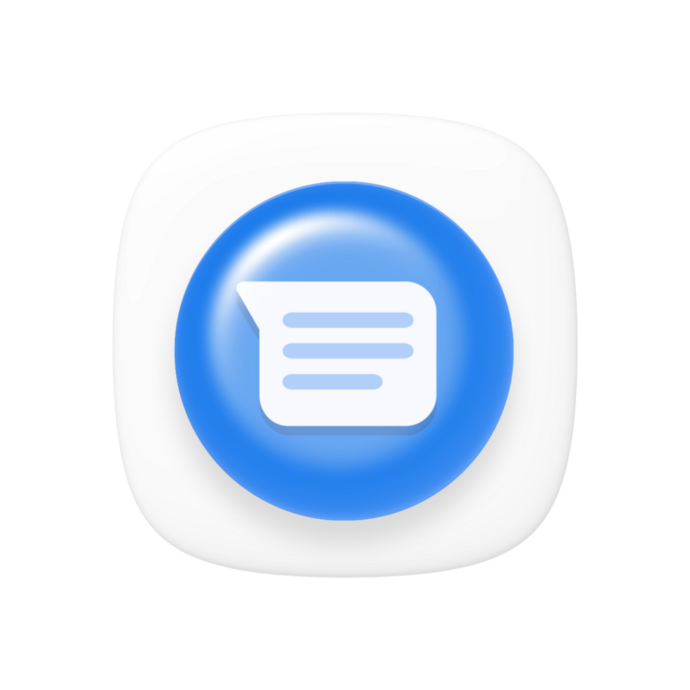 Google messages app on transparent background png