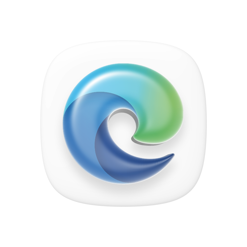 Microsoft Edge app icon on transparent background png