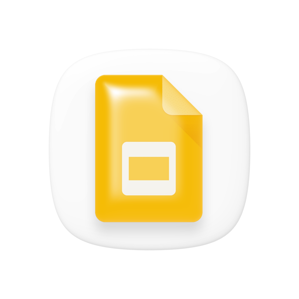 Google Slides logo on transparent background png