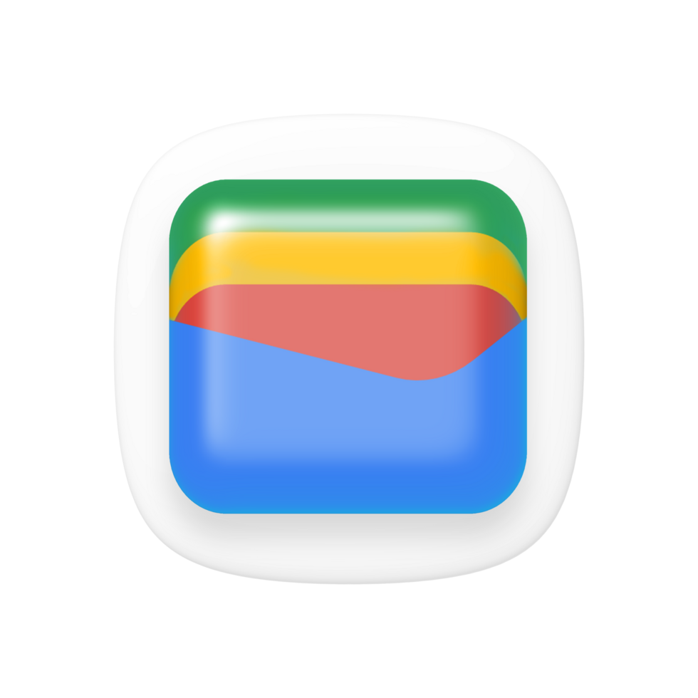 Google Wallet app on transparent background png